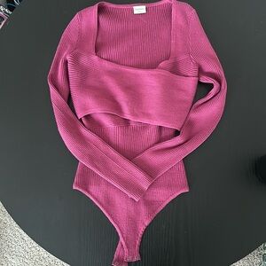 Abercrombie ribbed sweater body suit